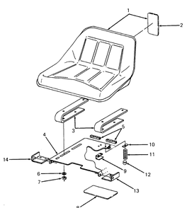 Seat And Support Diagram and Parts List for 1872 2072-756300-799999-147730100-148720100-148730100-149720100-149730100 Cub Cadet Lawn Tractor